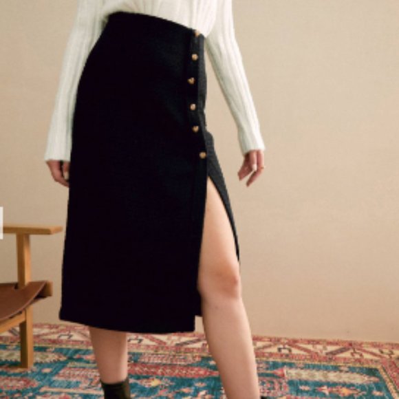 Rihoas Button Up Knit Skirt - Picture 2 of 7